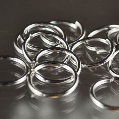 Jump Rings Open - 15mm - Nickel (100 grams)