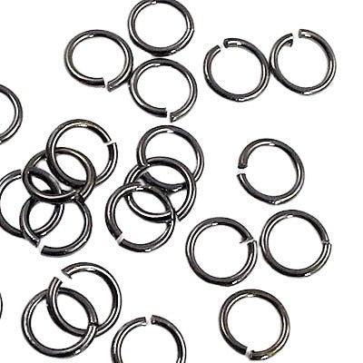 Jump Rings Open - 7mm - Gunmetal (10g)