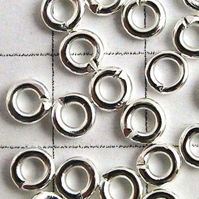 Jump Rings Open - 3mm - Silver Plated (500)
