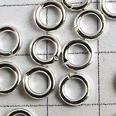 Jump Rings Open - 4mm - Silver Plated (100)