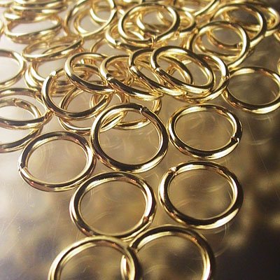 Jump Rings Open - 9mm - Bright Gold (100)