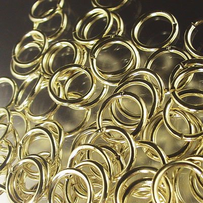 Jump Rings Open - 9mm - Bright Brass (100)