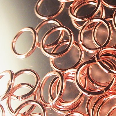 Jump Rings Open - 9mm - Bright Copper (100)