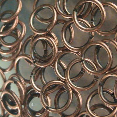 Jump Rings Open - 7mm - Antiqued Copper (approx 100)