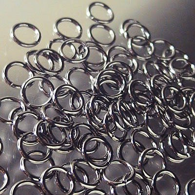 Jump Rings Open - 7mm / ID 5mm - Gunmetal (100)