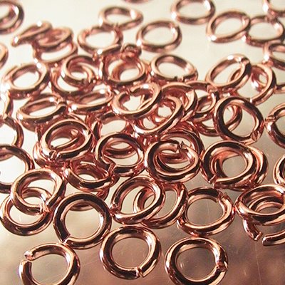 Jump Rings Open - 4mm - Bright Copper (100)