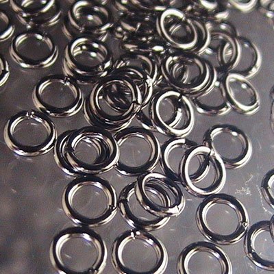 Jump Rings Open - 4mm - Gunmetal (100)