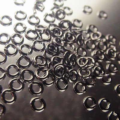 Jump Rings Open - 3mm - Gunmetal (100)
