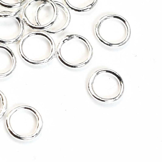 Jump Rings Closed / Soldered - 5.5mm - Silver (100)