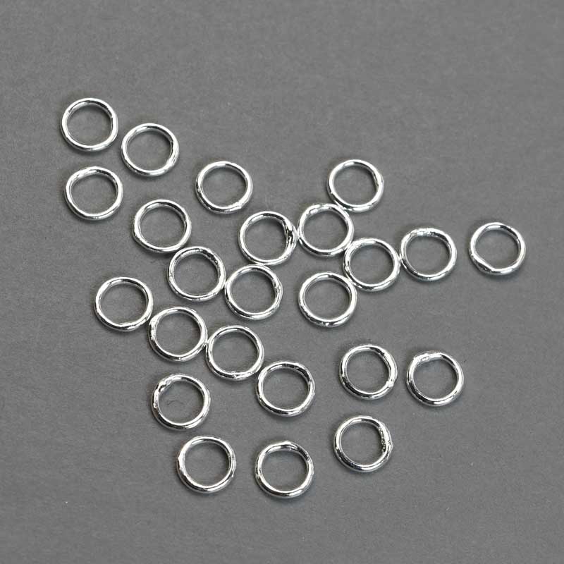 Jump Rings Closed / Soldered - 5.5mm - Silver (100)
