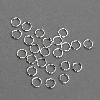 Jump Rings Closed / Soldered - 5.5mm - Silver (100)