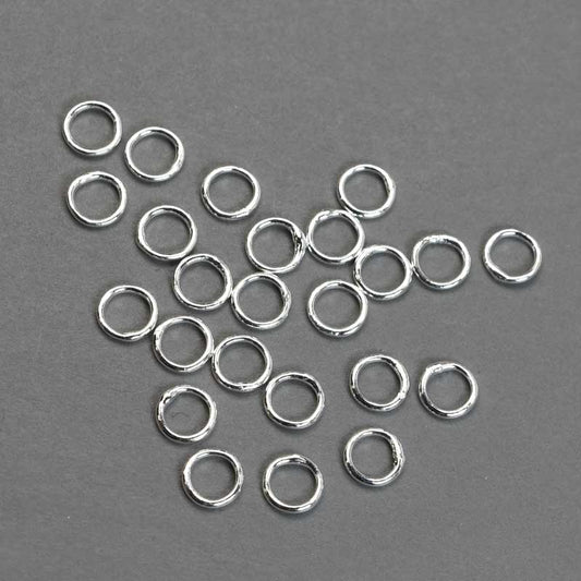 Jump Rings Closed / Soldered - 5.5mm - Silver (100)