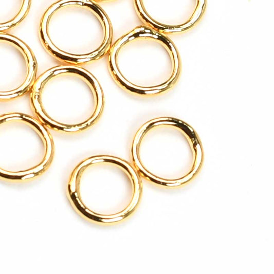 Jump Rings Closed / Soldered - 5.5mm - Gold (100)