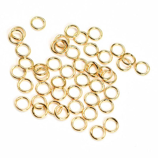 Jump Rings Closed / Soldered - 5.5mm - Gold (100)