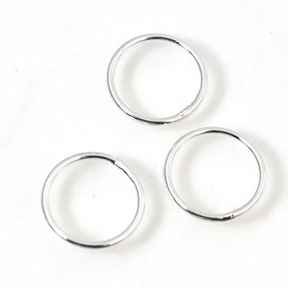 Jump Rings Closed / Soldered - 10mm - Bright Silvertone (10)