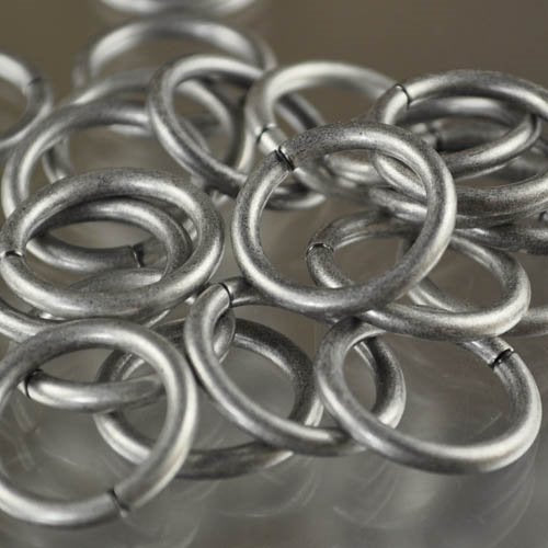 Jump Rings Open - 20mm - Antique Silver