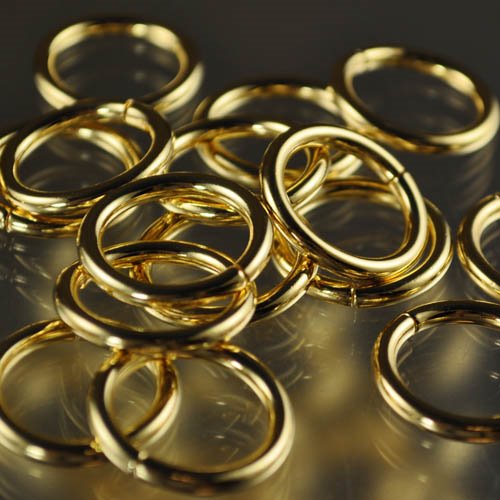 Jump Rings Open - 20mm - Bright Gold