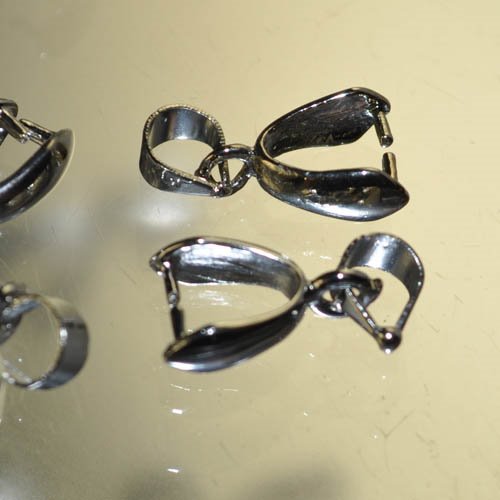 Pinch Bail Stirrup and Loop - 16mm - Bright Silver