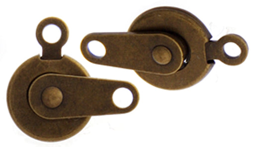 Findings - Clasps - Button Snap - Antiqued Gold (10)