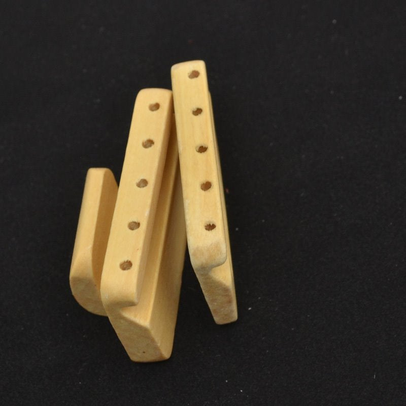 Clasps - Hook and Eye - Multi-Strand Wood - Natural (Set)