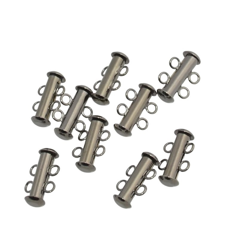 Clasp - 2-Strand - Slide Tube - Gunmetal