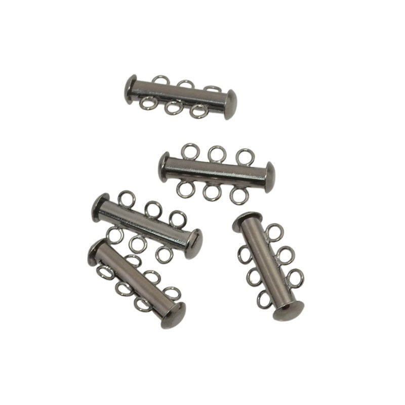 Clasp - 3-Strand - Slide Tube - Gunmetal