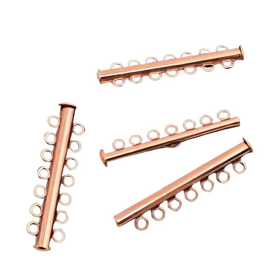 Clasp - 7-Strand - Slide Tube - Bright Copper