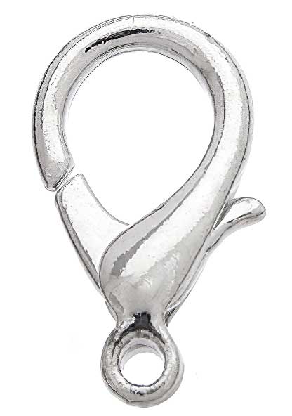 Lobster Clasp - 22mm Plain - Nickel Colour