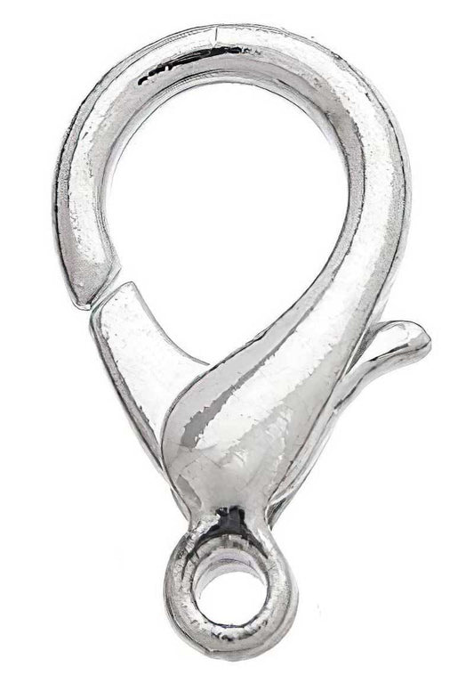 Lobster Clasp - 22mm Plain - Nickel Colour (10)