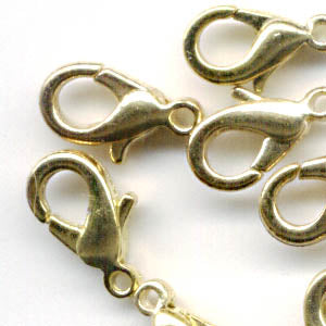 Lobster Clasp - 12mm  - Hamilton Gold (Goldplated)