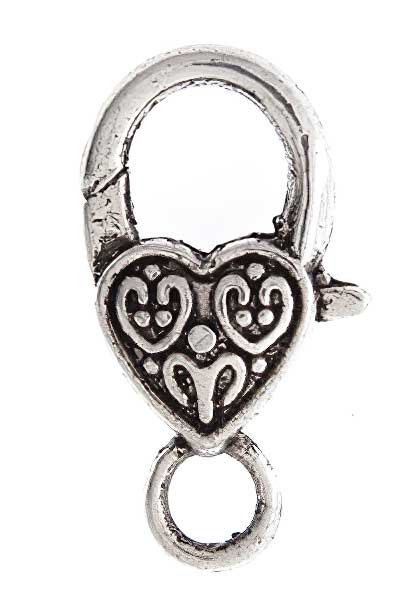 Lobster Clasp - 26mm Unchain My Heart - Antiqued Silver (10)