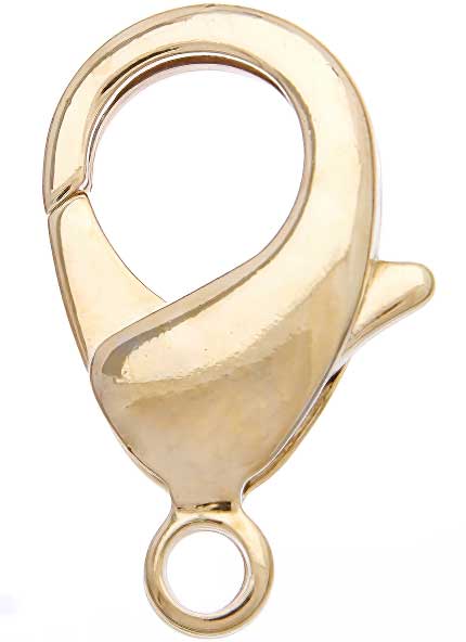 Lobster Clasp - 26mm Plain - Hamilton Gold (Goldplated)