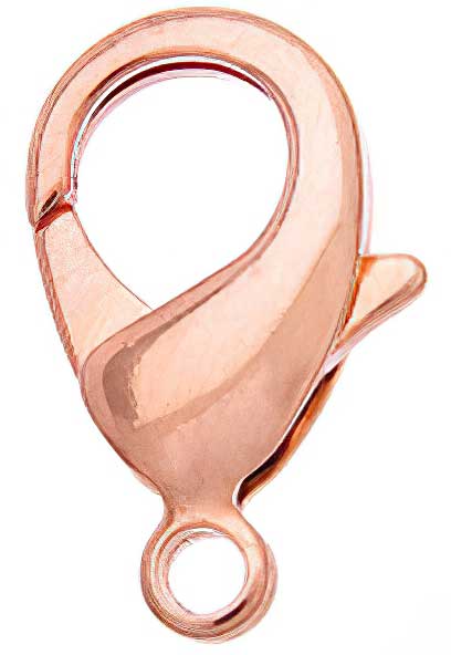 Lobster Clasp - 12mm  - Bright Copper (50)