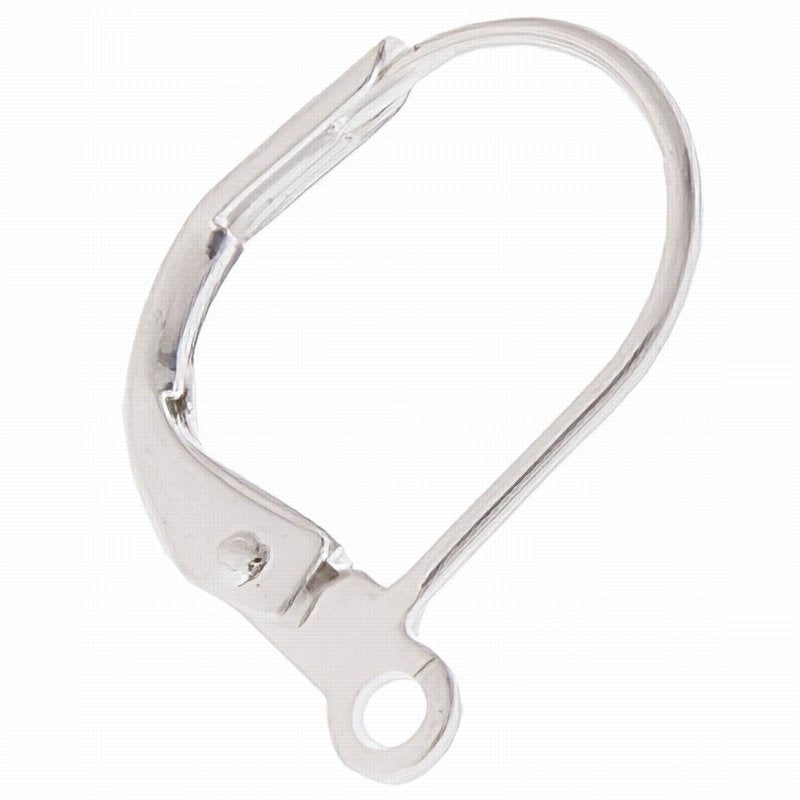 Earring -  Euro-style Leverback - Silvertone (50)