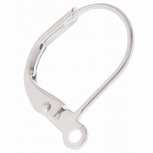 Earring -  Euro-style Leverback - Silvertone (50)