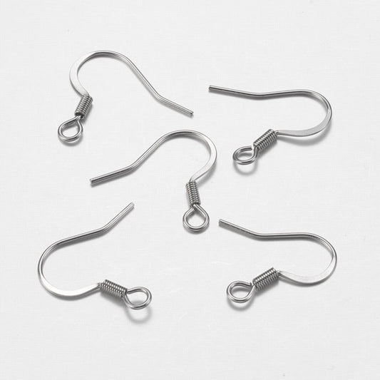 Earring - French Style Classic Fishhook - Surgical Steel (100)