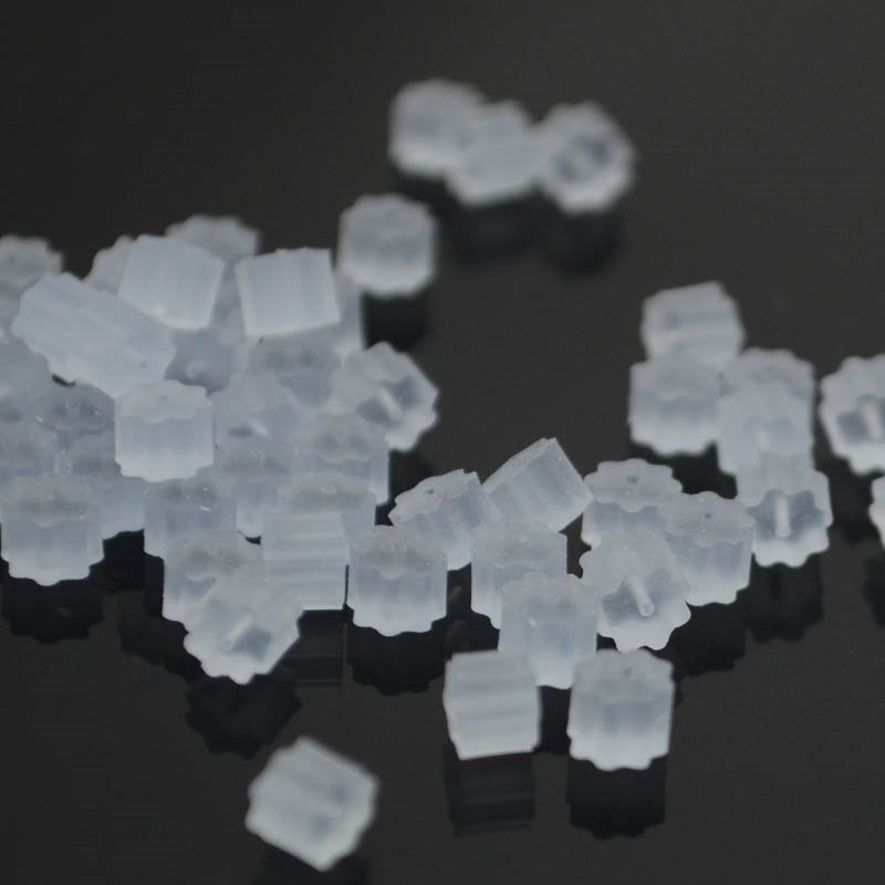 Earring -  Plastic stopper for Earring Wires - Clear-ish (100)