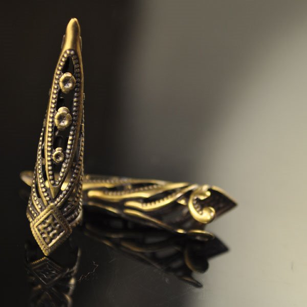 Cone Thin Filigree - 28mm - Antique Gold