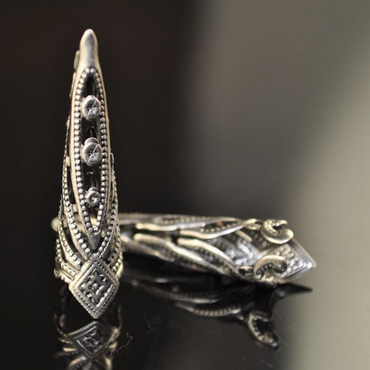 Cone Thin Filigree - 28mm - Antique Silver