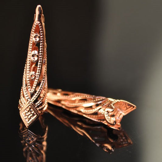 Cone Thin Filigree - 28mm - Bright Copper