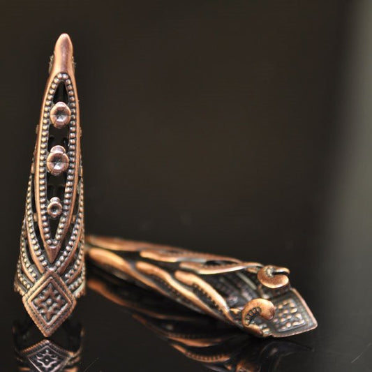 Cone Thin Filigree - 28mm - Antique Copper