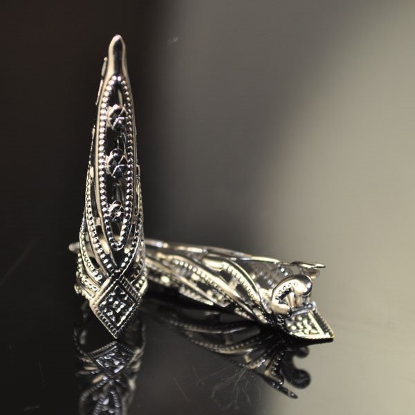 Cone Thin Filigree - 28mm - Gunmetal