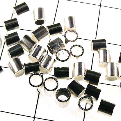 Crimp Tubes - Seamless - 1.5mm  - Silverplated (1.5 grams)