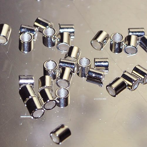 Crimp Tubes - Seamless - 1.8mm  - Silver Plated (1.5 grams)