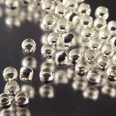 Crimp Beads - 2mm  - Silverplated (1000)