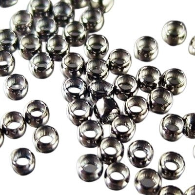 Crimp Beads - 2mm  - Gunmetal (100)