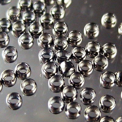Crimp Beads - 2mm  - Gunmetal (1000)