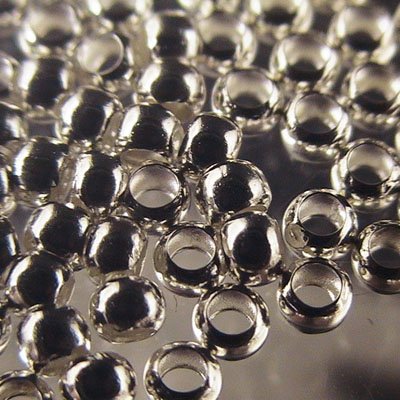 Crimp Beads - 2.5mm  - Silverplated (1000)
