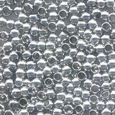 Crimp Beads - 2.5mm  - Rhodium Plated (1000)
