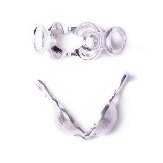 Clamshell Tips - with Closed Ring - Silverplated (100)